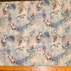 Frozen Olaf Snowman Cotton Woven Fabric